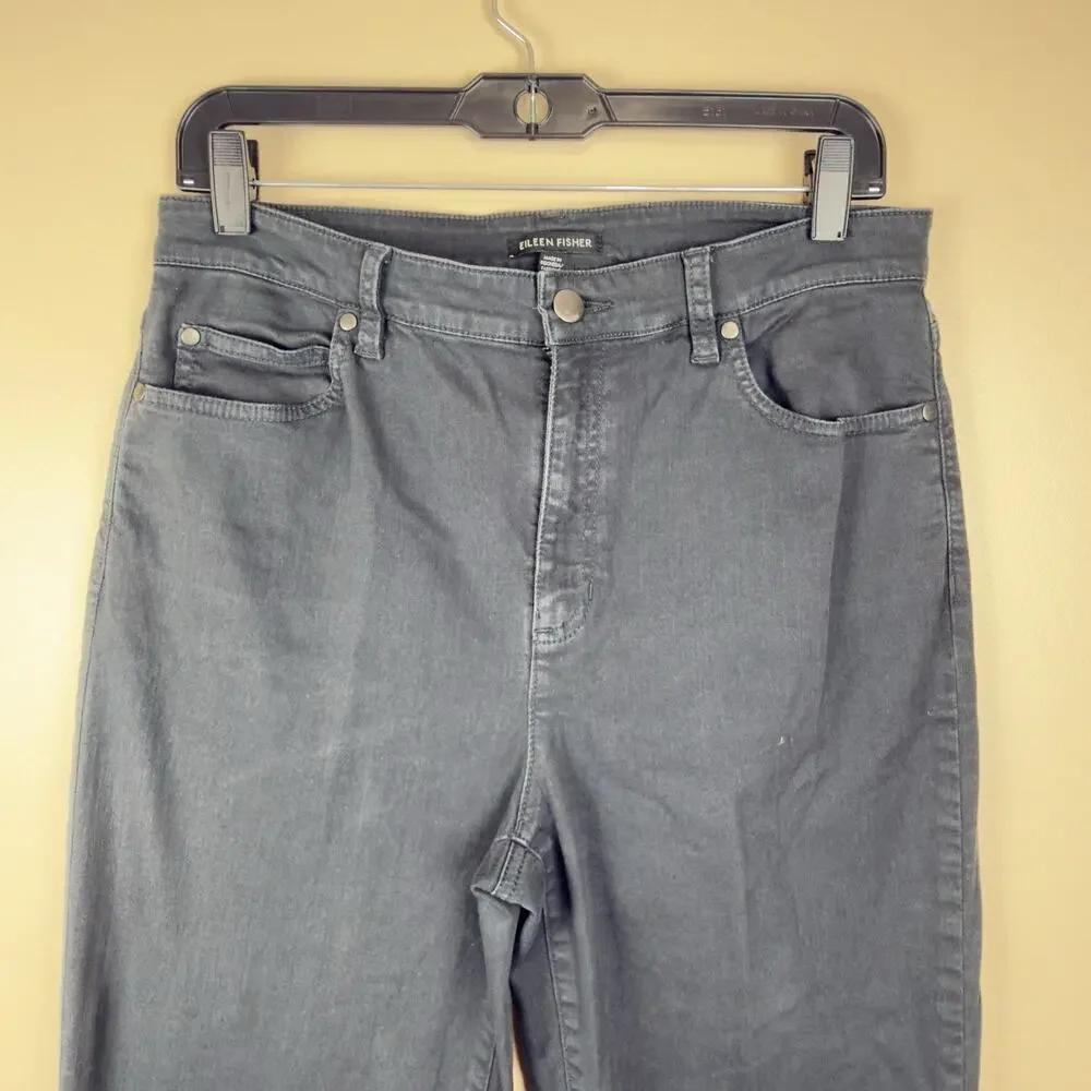 Eileen Fisher Women’s High-Waist Slim Leg Jeans Dark Gray – Size 8 - Picture 5 of 11
